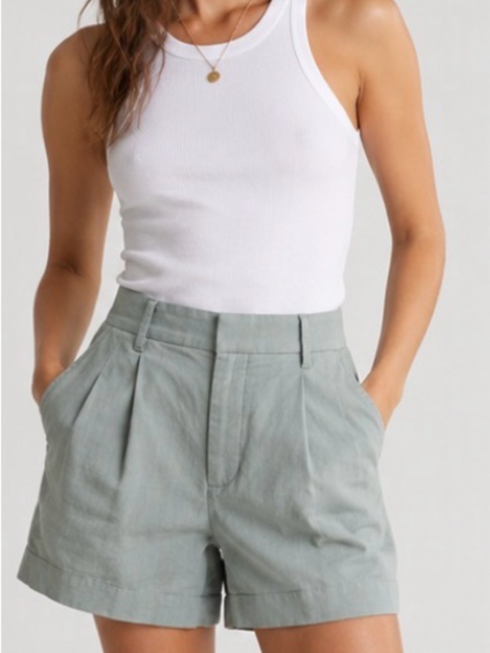 Open Edit Women's 12 Linen Blend High Rise Pleated Shorts Nordstrom